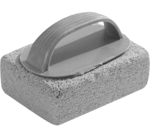 Pumice stone, one of the most common types of pool scale removers.